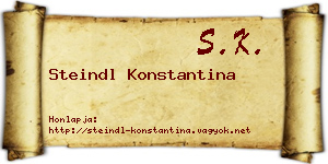 Steindl Konstantina névjegykártya